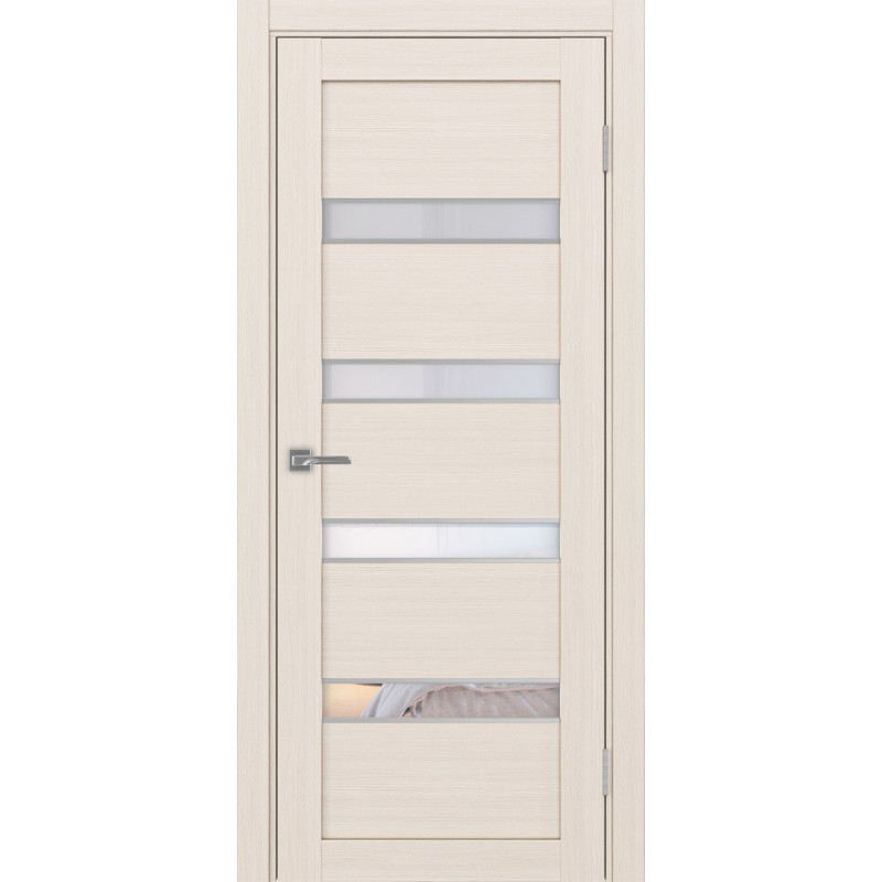 Межкомнатная дверь Турин 505.12 АПС молдинг SC, цвет ясень перламутровый, заполнение Прозрачное, размер 200*80 см.