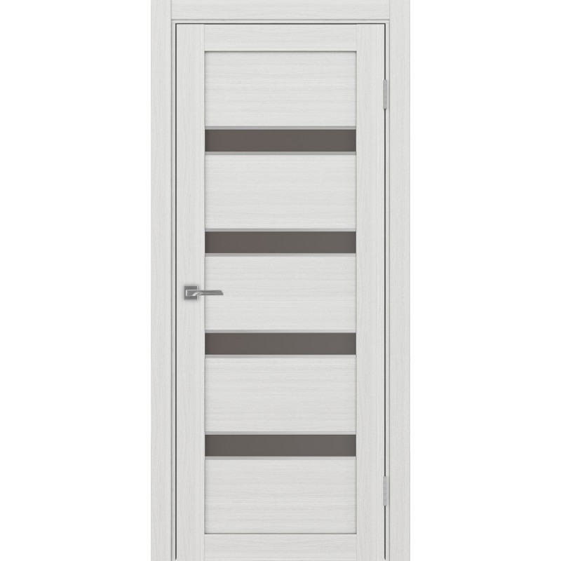 Межкомнатная дверь Турин 505.12 АПС молдинг SC, цвет ясень серебристый, заполнение Бронза матовое, размер 200*80 см.