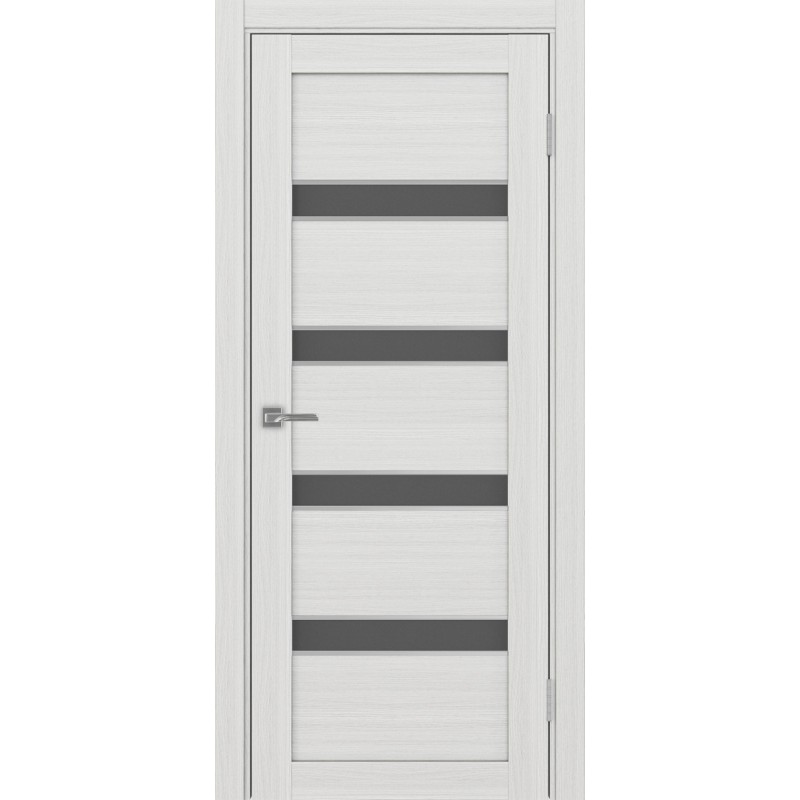 Межкомнатная дверь Турин 505.12 АПС молдинг SC, цвет ясень серебристый, заполнение Графит матовое, размер 200*80 см.