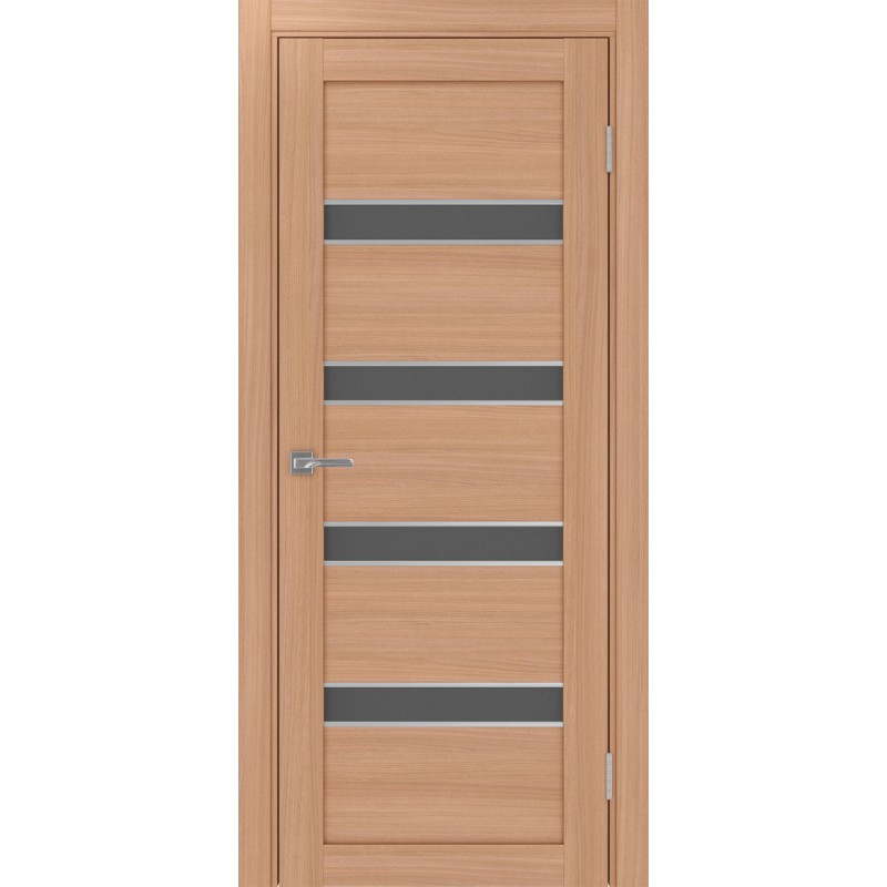 Межкомнатная дверь Турин 505.12 АПС молдинг SC, цвет ясень тёмный, заполнение Графит матовое, размер 200*80 см.