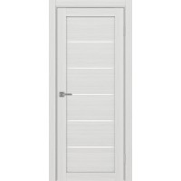 Турин 506.12, цвет Ясень серебристый стекло LACбелый, размер 80*200 см.