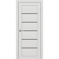 Турин 506.12, цвет Ясень серебристый стекло LACчерный, размер 80*200 см.