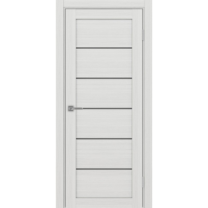 Межкомнатная дверь Турин 506.12, цвет ясень серебристый, заполнение Графит матовое, размер 200*80 см.