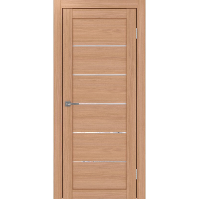 Межкомнатная дверь Турин 506.12, цвет ясень тёмный, заполнение Прозрачное, размер 200*80 см.