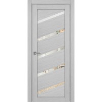 Турин 506У.112, цвет дуб серый FL, заполнение Зеркало, размер 200*90 см.