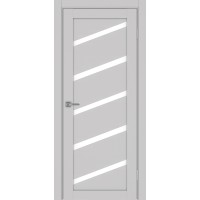 Турин 506У.112, цвет Пепельный стекло LACбелый, размер 80*200 см.