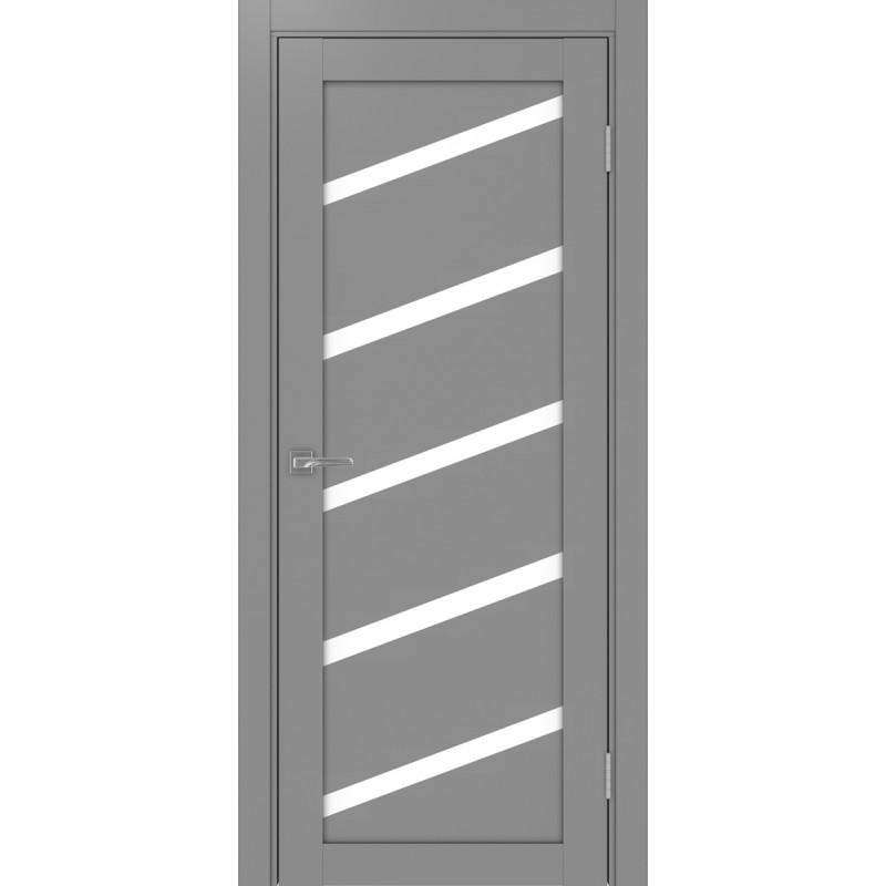 Межкомнатная дверь Турин 506У.112, цвет серый, заполнение LACбелый, размер 200*80 см.