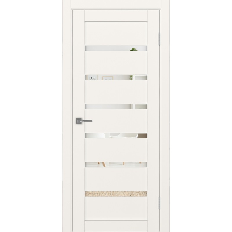 Межкомнатная дверь Турин 507.12, цвет, бежевый, заполнение Зеркало, размер 200*80 см.