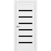 Турин 507.12, цвет Белый лёд, стекло LACчерный, размер 80*200 см.