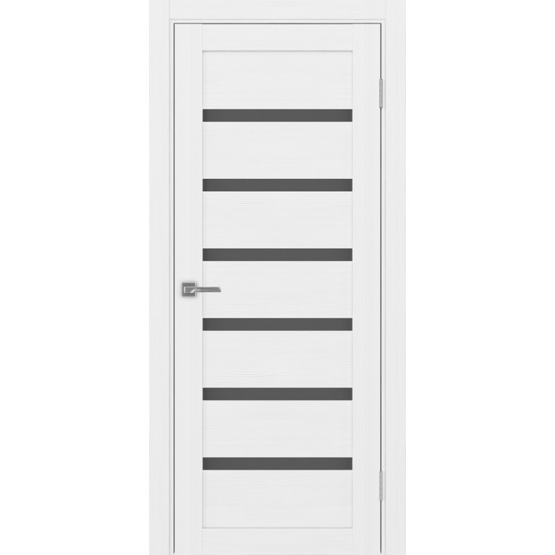 Межкомнатная дверь Турин 507.12, цвет белый лёд, заполнение Графит матовое, размер 200*80 см.