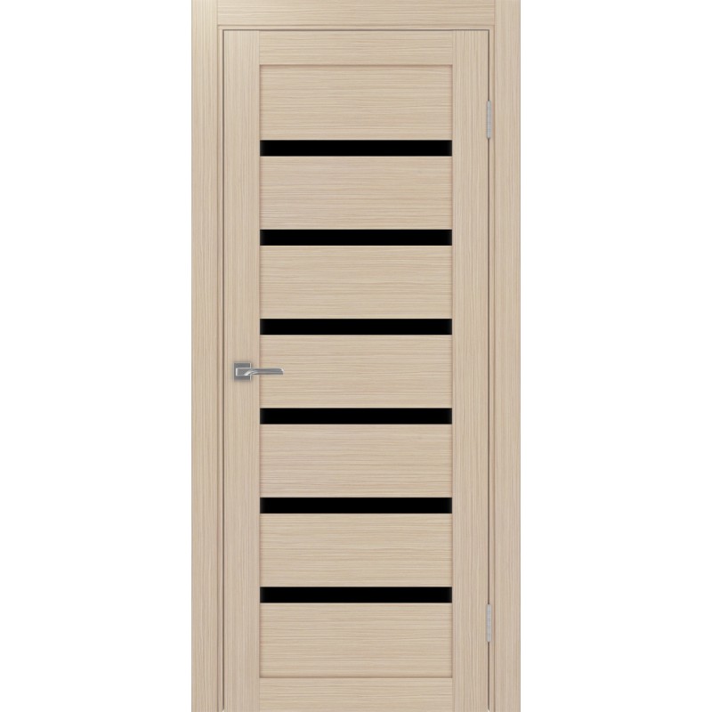 Межкомнатная дверь Турин 507.12, цвет дуб беленый FL, заполнение LACчерный, размер 200*80 см.