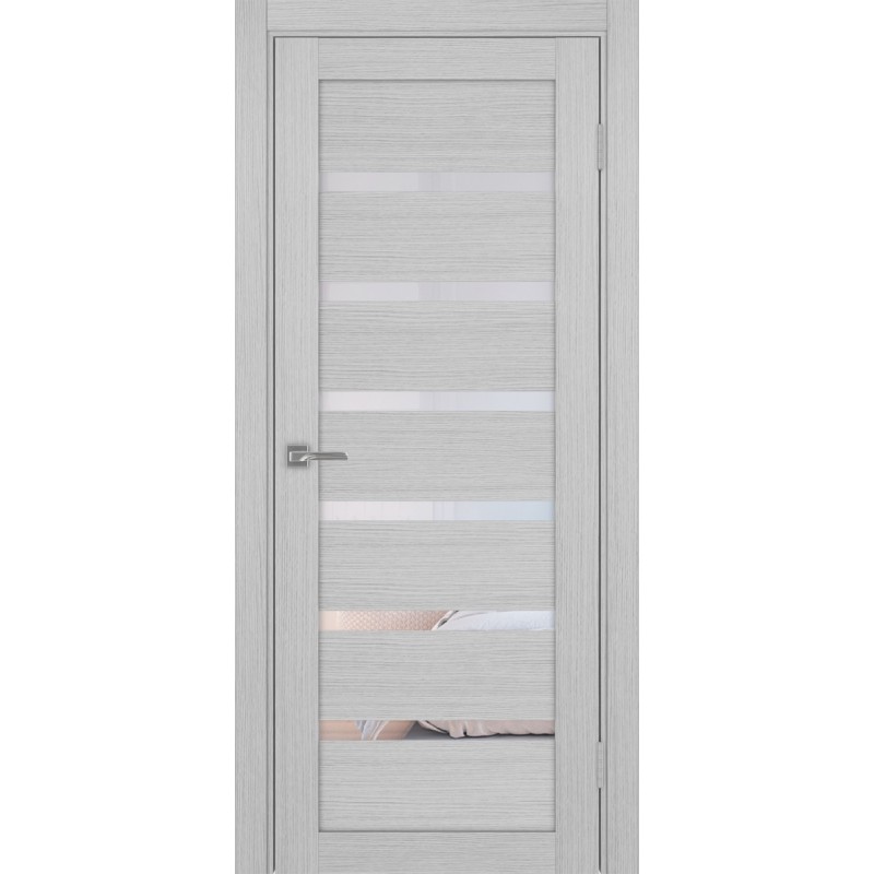 Межкомнатная дверь Турин 507.12, цвет Дуб Серый FL стекло Прозрачное, размер 80*200 см.
