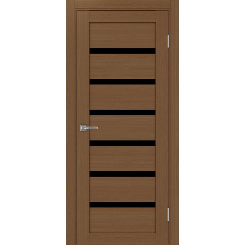 Межкомнатная дверь Турин 507.12, цвет орех NL, заполнение LACчерный, размер 200*80 см.