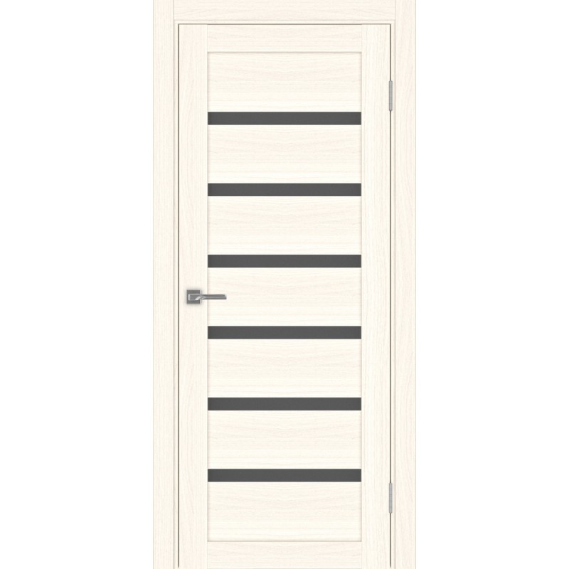 Межкомнатная дверь Турин 507.12, цвет ясень светлый, заполнение Графит матовое, размер 200*80 см.