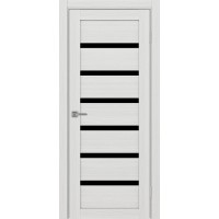 Турин 507.12, цвет Ясень серебристый стекло LACчерный, размер 80*200 см.