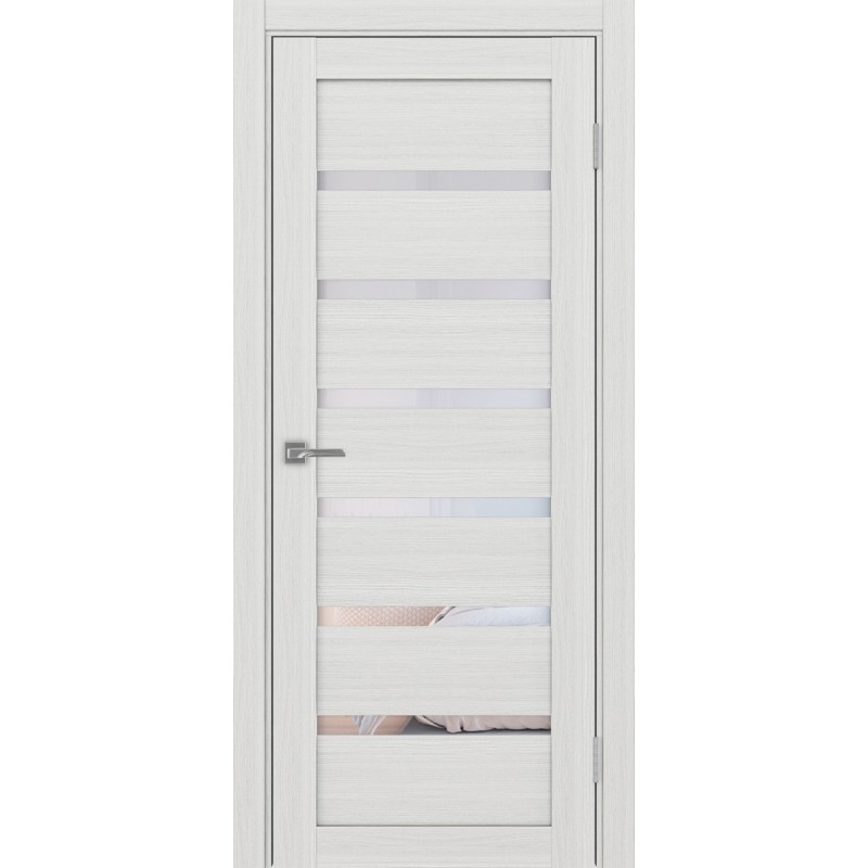 Межкомнатная дверь Турин 507.12, цвет Ясень серебристый Прозрачное, размер 80*200 см.