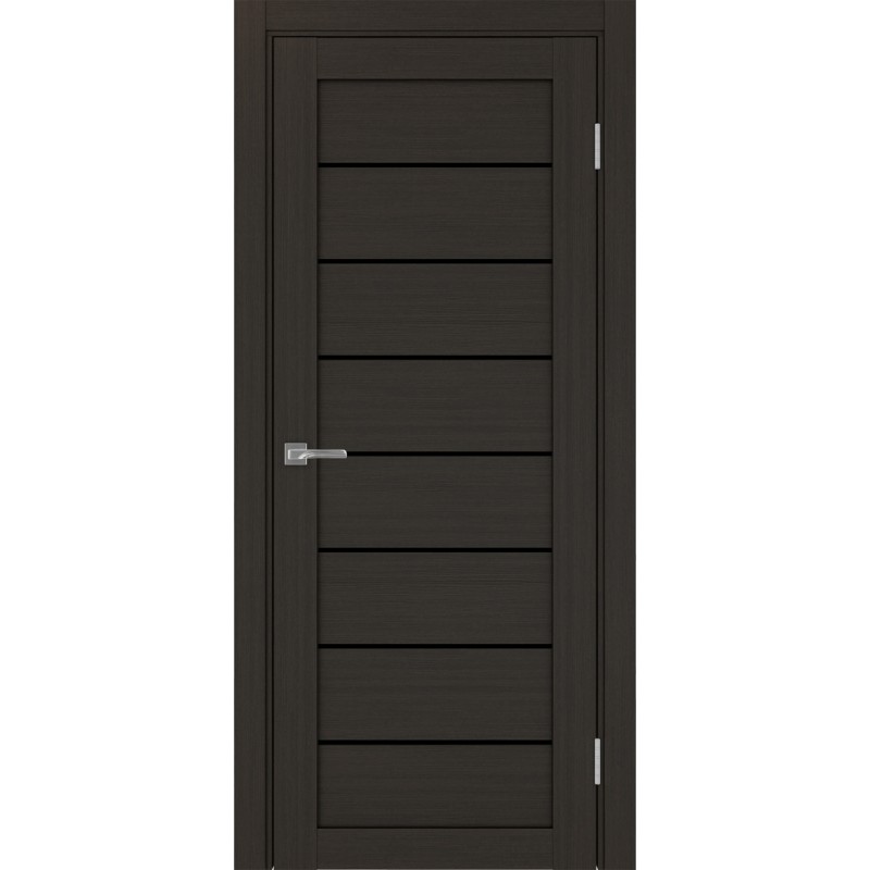 Межкомнатная дверь Турин 508.12, цвет венге FL, заполнение LACчерный, размер 200*80 см.