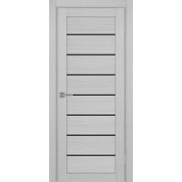 Турин 508.12, цвет Дуб Серый FL стекло LACчерный, размер 80*200 см.