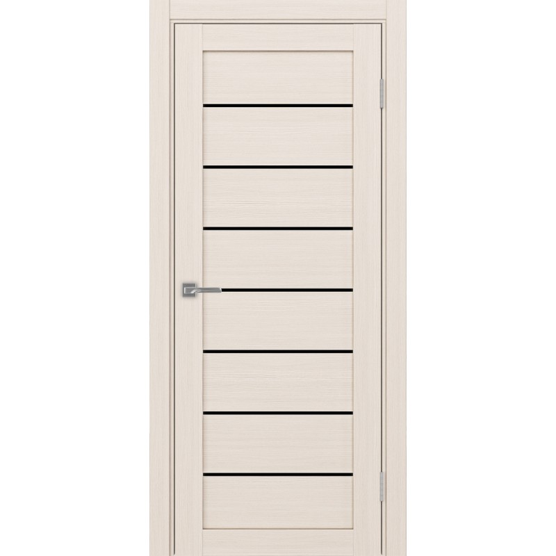 Межкомнатная дверь Турин 508.12, цвет ясень перламутровый, заполнение LACчерный, размер 200*80 см.