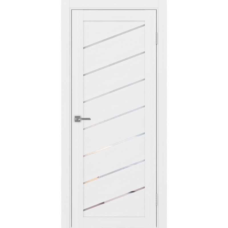 Межкомнатная дверь Турин 508У.112, цвет белый лёд, заполнение Прозрачное, размер 200*80 см.