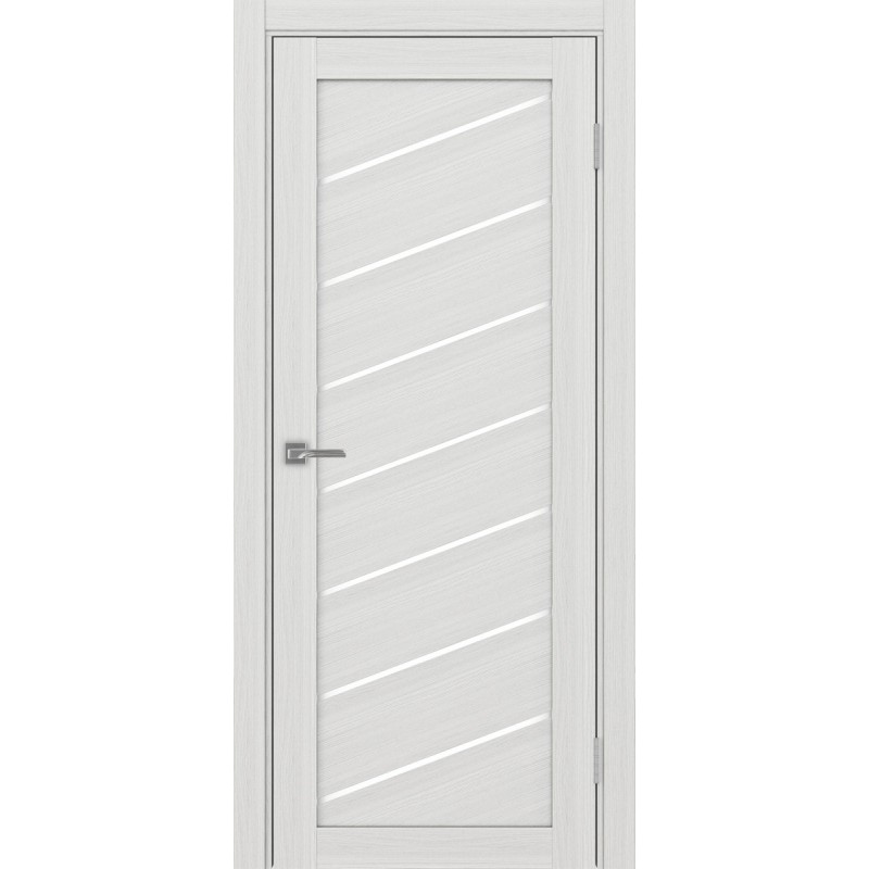 Межкомнатная дверь Турин 508У.112, цвет ясень серебристый, заполнение LACбелый, размер 200*80 см.