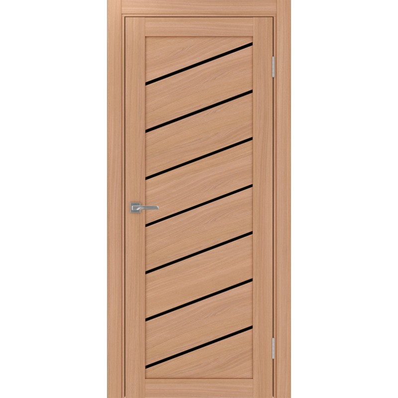 Межкомнатная дверь Турин 508У.112, цвет ясень тёмный, заполнение LACчерный, размер 200*80 см.