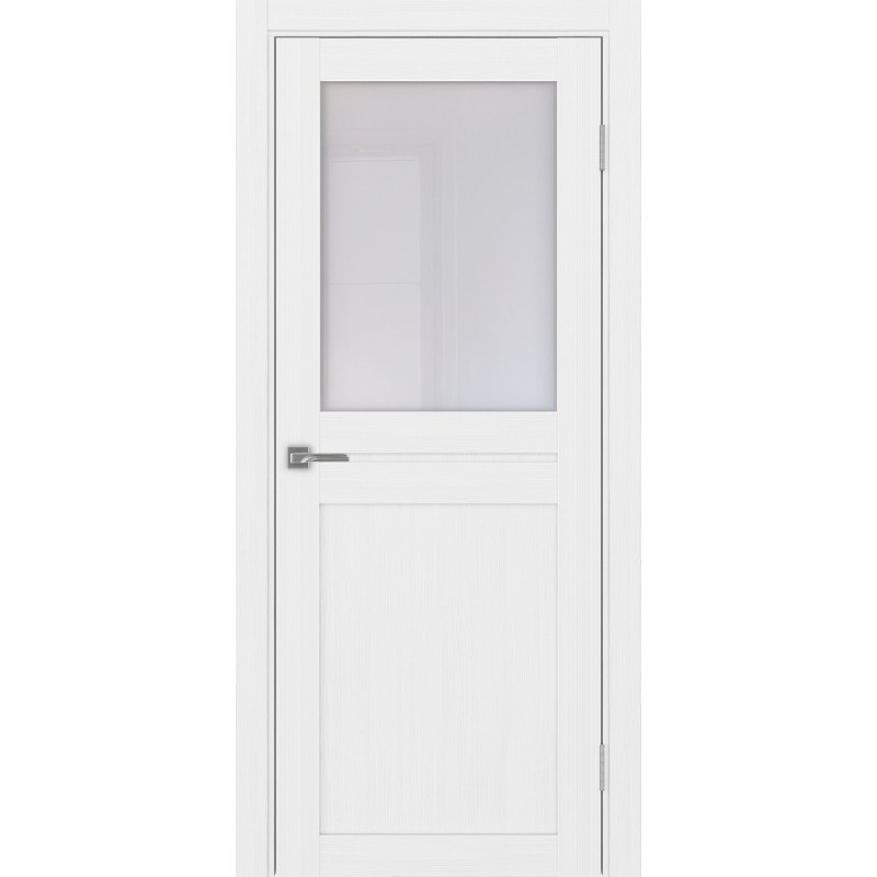 Межкомнатная дверь Турин 520.211, цвет белый лёд, заполнение Прозрачное, размер 200*80 см.