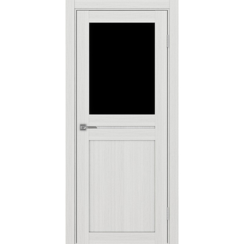 Межкомнатная дверь Турин 520.211, цвет ясень серебристый, заполнение LACчерный, размер 200*80 см.