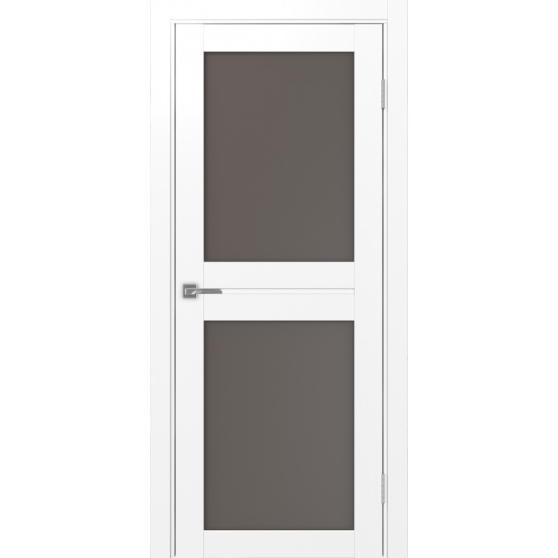 Межкомнатная дверь Турин 520.212, цвет белый снежный, заполнение Бронза матовое, размер 200*80 см.