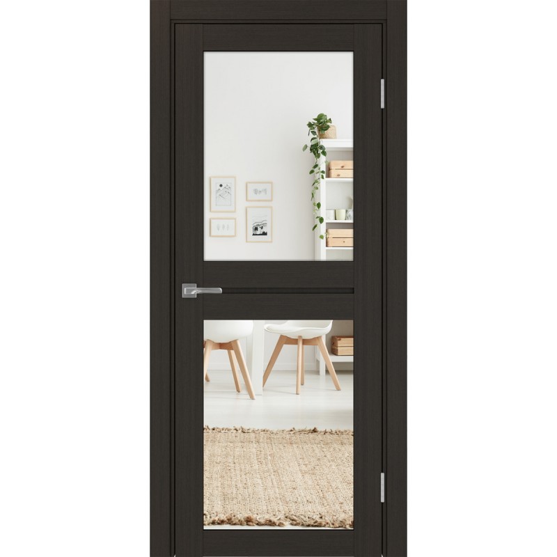 Межкомнатная дверь Турин 520.212, цвет венге FL, заполнение Зеркало/Зеркало, размер 200*80 см.