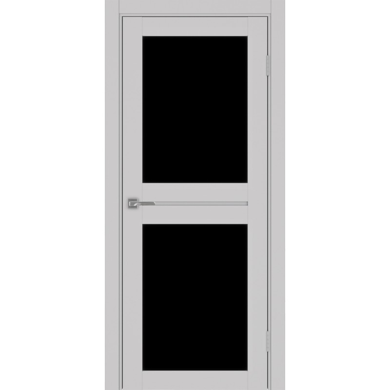 Межкомнатная дверь Турин 520.212, цвет пепельный, заполнение LACчерный, размер 200*80 см.