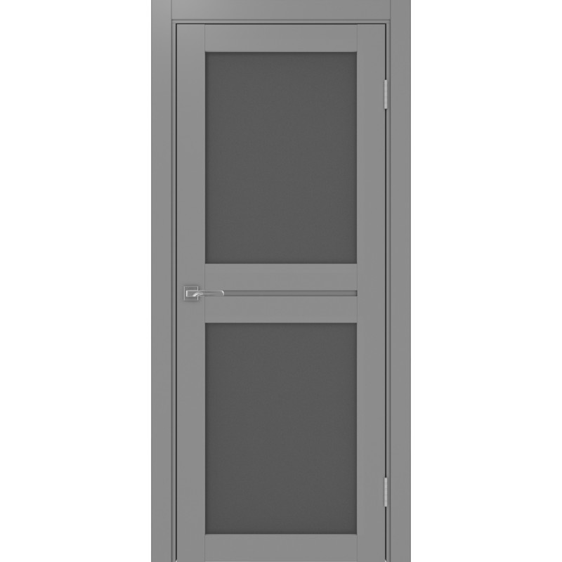 Межкомнатная дверь Турин 520.212, цвет серый, заполнение Графит матовое, размер 200*80 см.