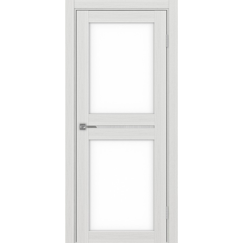 Межкомнатная дверь Турин 520.212, цвет ясень серебристый, заполнение LACбелый, размер 200*80 см.