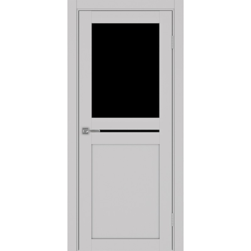 Межкомнатная дверь Турин 520.221, цвет пепельный, заполнение LACчерный, размер 200*80 см.