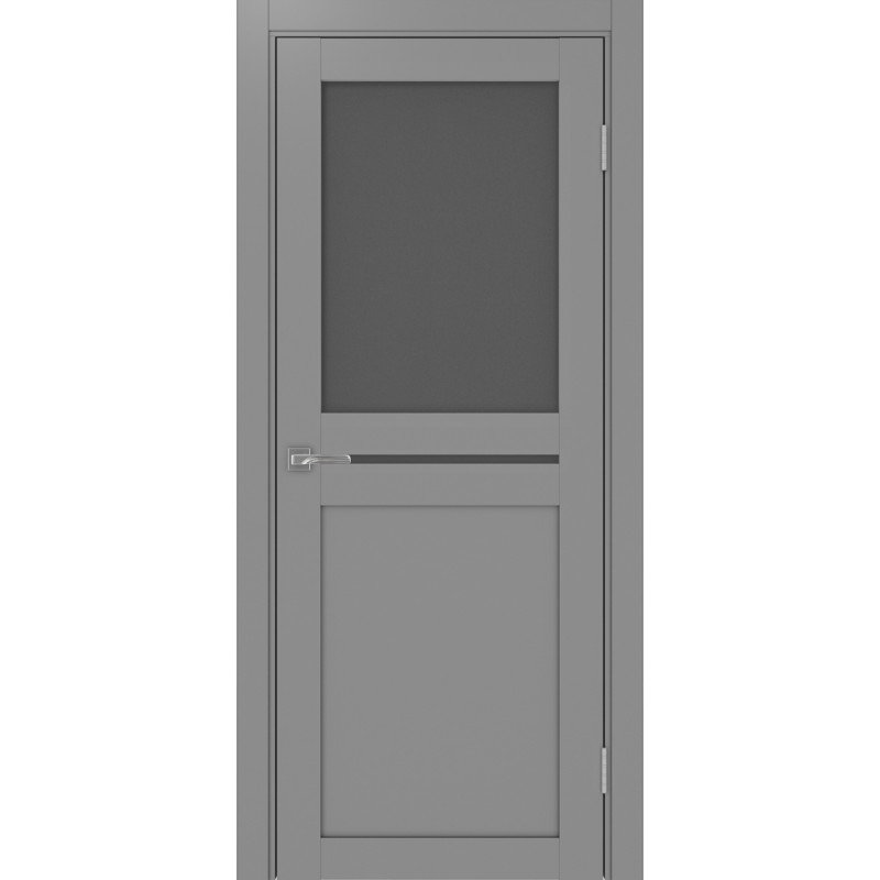 Межкомнатная дверь Турин 520.221, цвет серый, заполнение Графит матовое, размер 200*80 см.