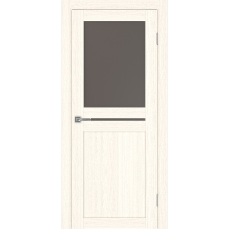 Межкомнатная дверь Турин 520.221, цвет ясень светлый, заполнение Бронза матовое, размер 200*80 см.