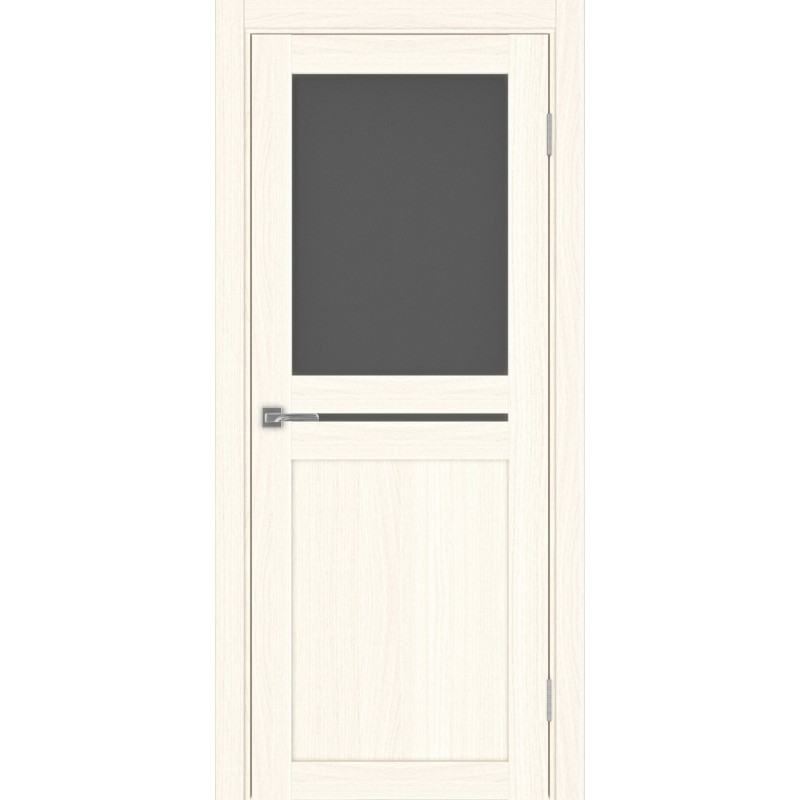 Межкомнатная дверь Турин 520.221, цвет ясень светлый, заполнение Графит матовое, размер 200*80 см.