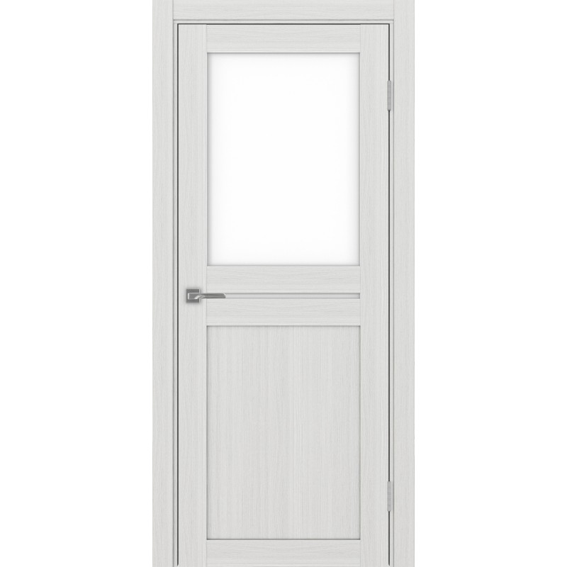 Межкомнатная дверь Турин 520.221, цвет ясень серебристый, заполнение LACбелый, размер 200*80 см.