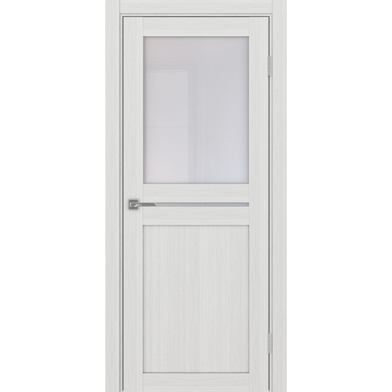 Межкомнатная дверь Турин 520.221, цвет ясень серебристый, заполнение Прозрачное, размер 200*80 см.