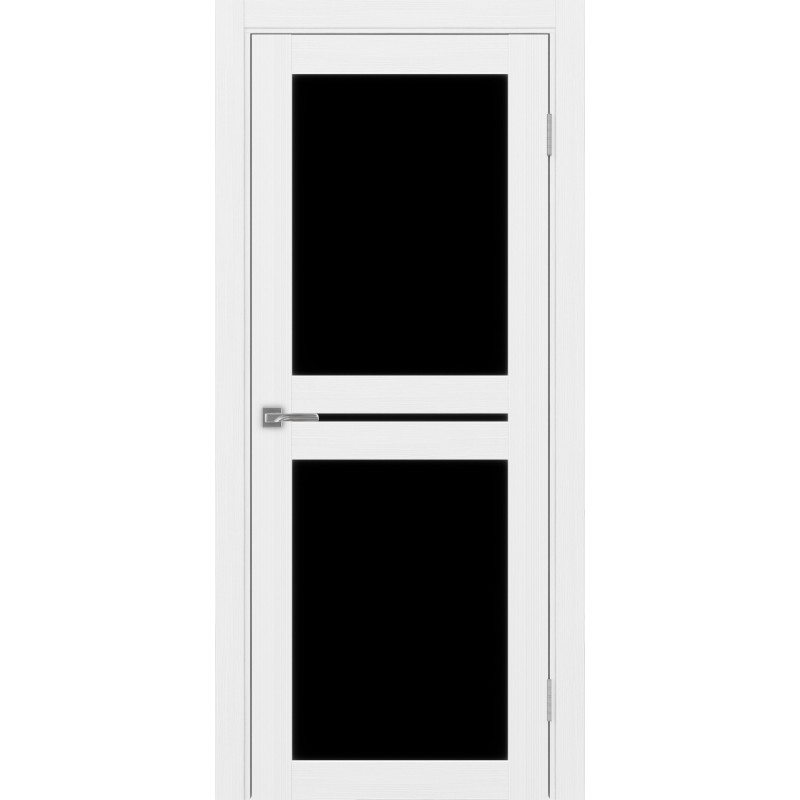 Межкомнатная дверь Турин 520.222, цвет белый лёд, заполнение LACчерный, размер 200*80 см.