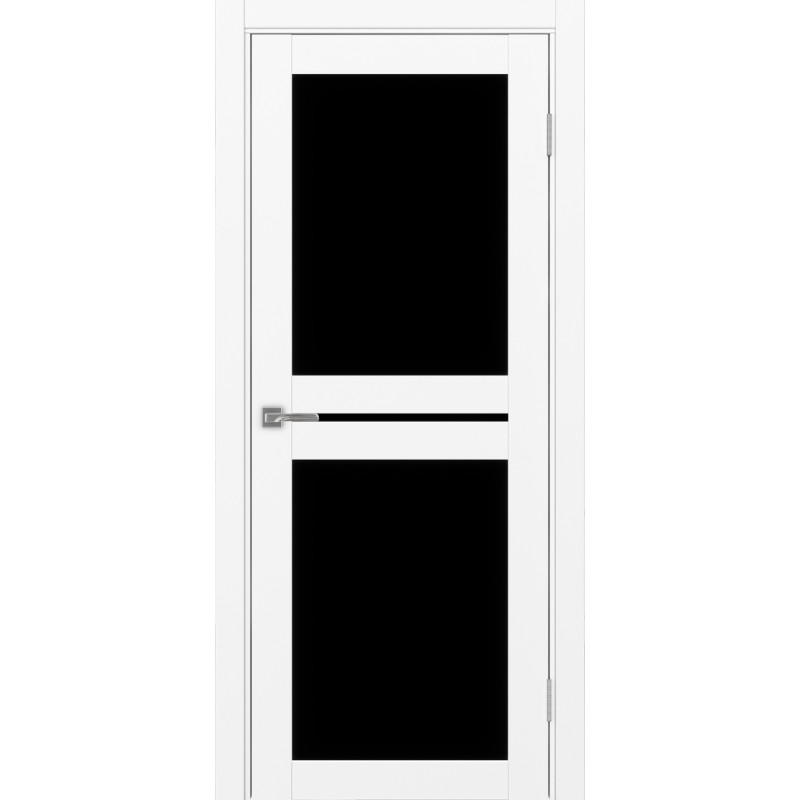 Межкомнатная дверь Турин 520.222, цвет белый снежный, заполнение LACчерный, размер 200*80 см.