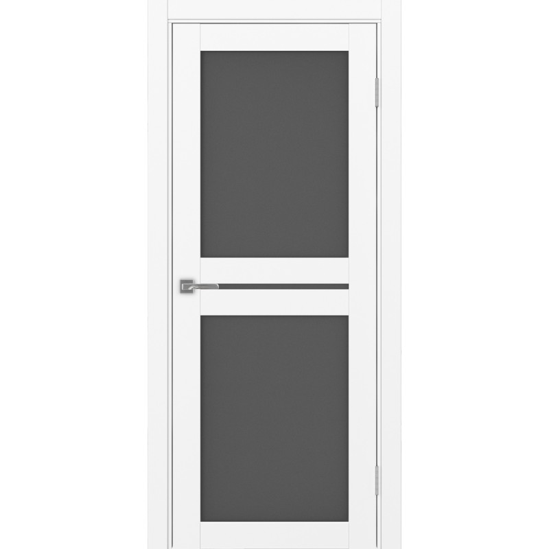 Межкомнатная дверь Турин 520.222, цвет белый снежный, заполнение Графит матовое, размер 200*80 см.