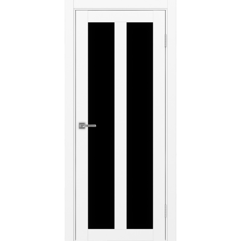 Межкомнатная дверь Турин 521.22, цвет белый снежный, заполнение LACчерный, размер 200*80 см.