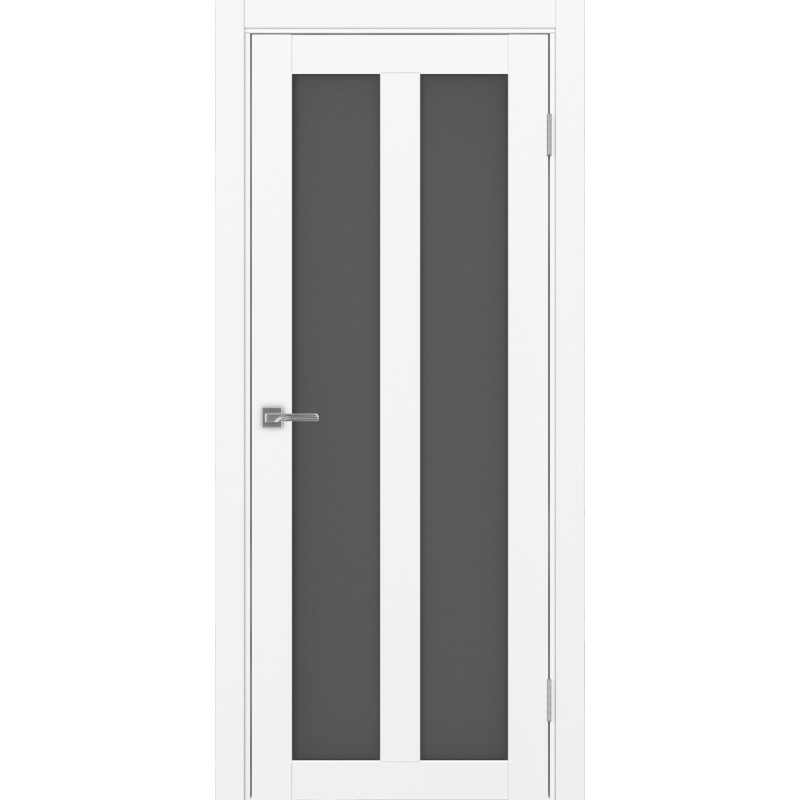 Межкомнатная дверь Турин 521.22, цвет белый снежный, заполнение Графит матовое, размер 200*80 см.