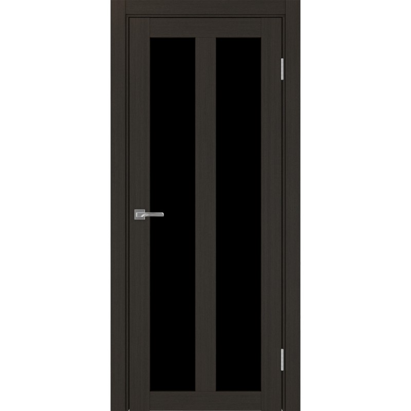 Межкомнатная дверь Турин 521.22, цвет венге FL, заполнение LACчерный, размер 200*80 см.