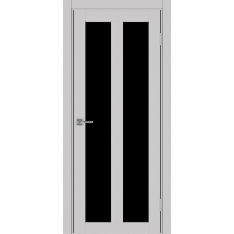 Межкомнатная дверь Турин 521.22, цвет пепельный, заполнение LACчерный, размер 200*80 см.