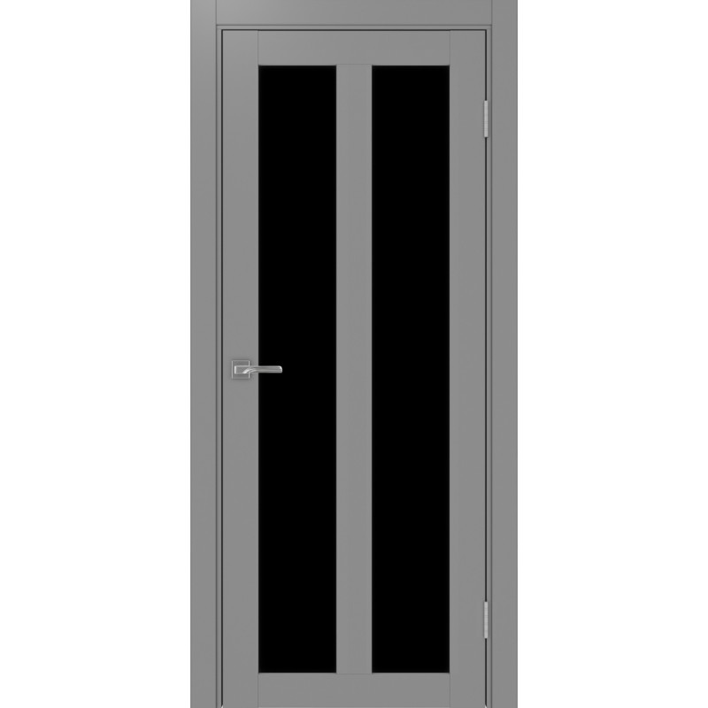 Межкомнатная дверь Турин 521.22, цвет серый, заполнение LACчерный, размер 200*80 см.