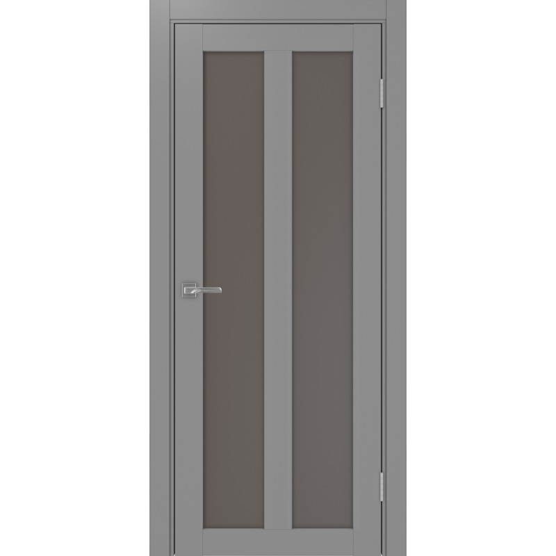 Межкомнатная дверь Турин 521.22, цвет серый, заполнение Бронза матовое, размер 200*80 см.