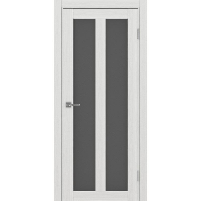 Межкомнатная дверь Турин 521.22, цвет ясень серебристый, заполнение Графит матовое, размер 200*80 см.