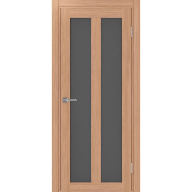 Межкомнатная дверь Турин 521.22, цвет ясень тёмный, заполнение Графит матовое, размер 200*80 см.